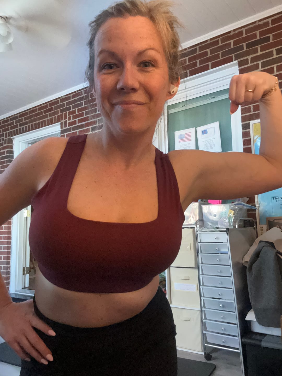 Customer photo review of Vivid Square Neck Sports Bra