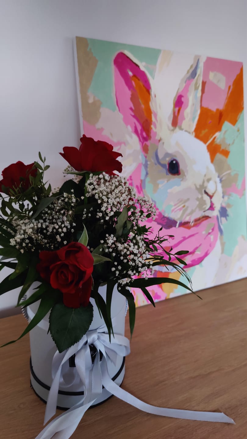 Customer photo review of Malen nach Zahlen - Pastellhase