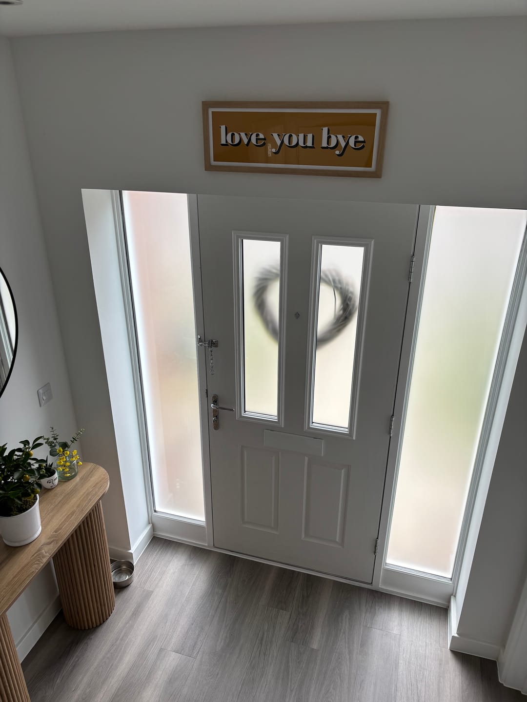 Customer photo review of Love You Bye Framed Print