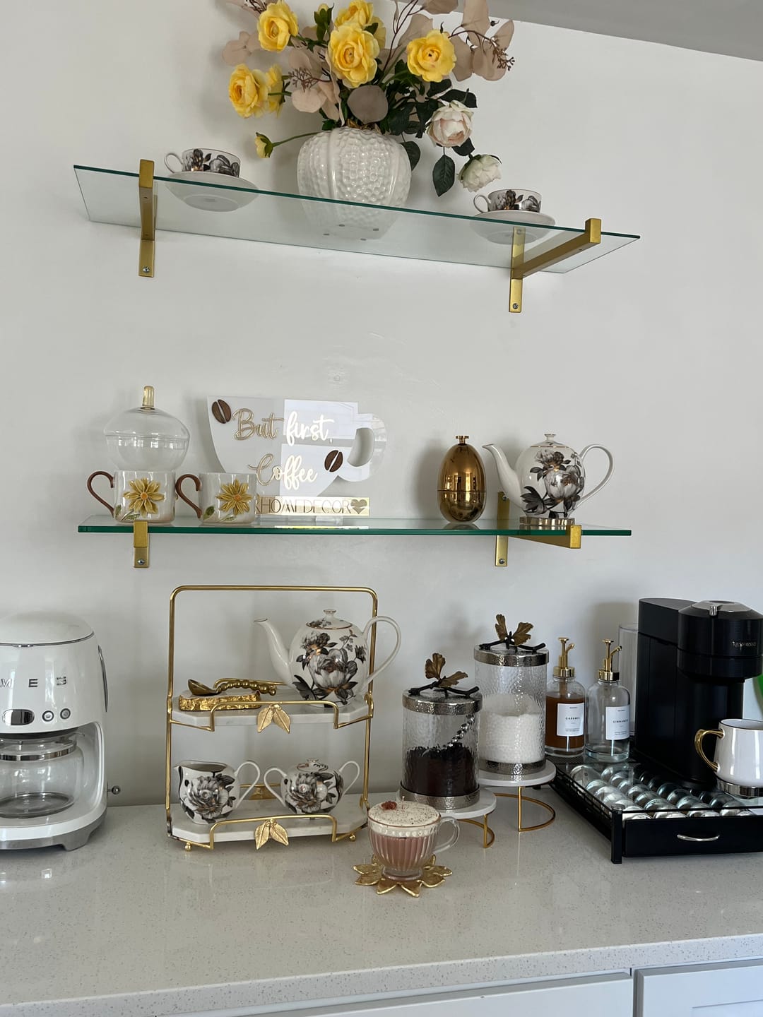 Customer photo review of Black Gold Porcelain set of tea 7 pieces