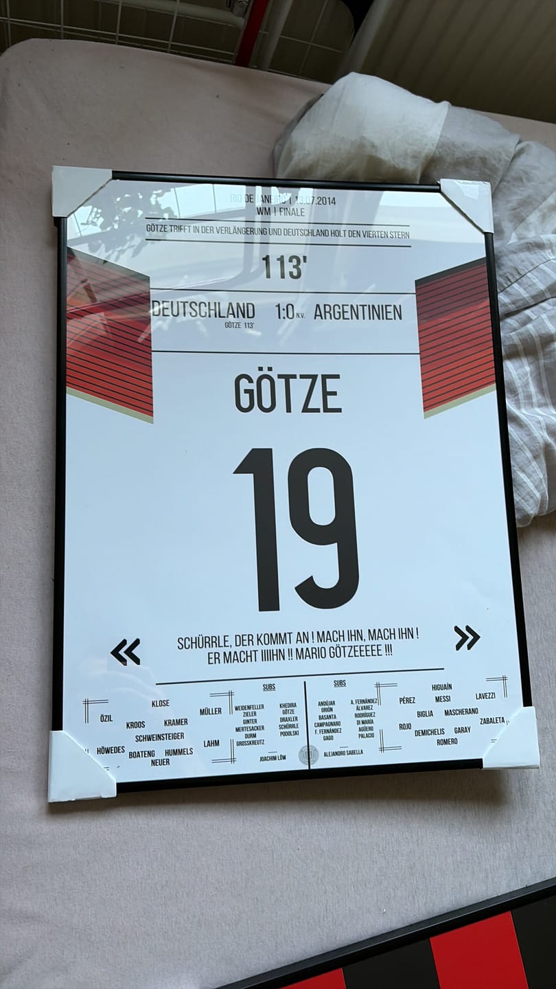 Customer photo review of Götzes Tor zum WM-Triumph Deutschlands gegen Argentinien WM Finale 2014