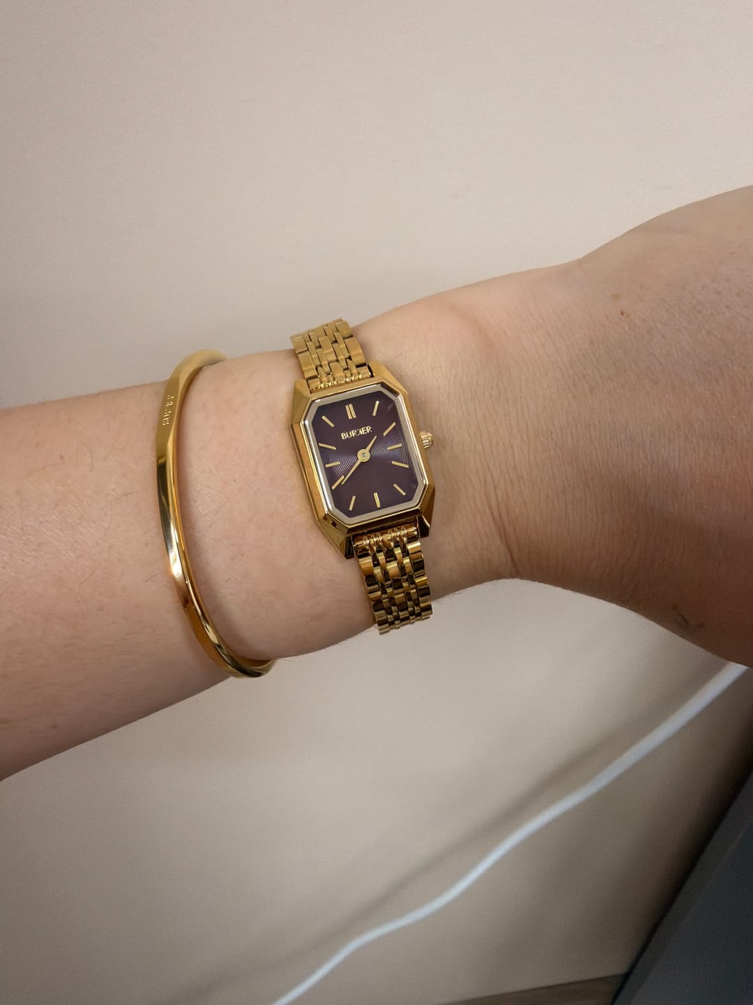 Customer photo review of Isabell Petite Gold Burgundy