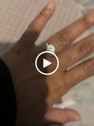 Customer video review of Round Halo Solitaire Ring