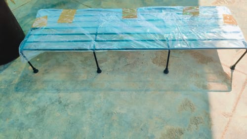 Customer photo review of United Crafts Rugged Metal Planter Stand for Home & Garden
