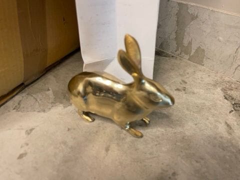 Customer photo review of Golden Rabbit Brass Idol – Auspicious Vastu Remedy for Wealth Attraction & Prosperity | Ideal for North Direction, Office Desk & Home Entrance | 13 x 4.5 x 11.5 cm | 670 g