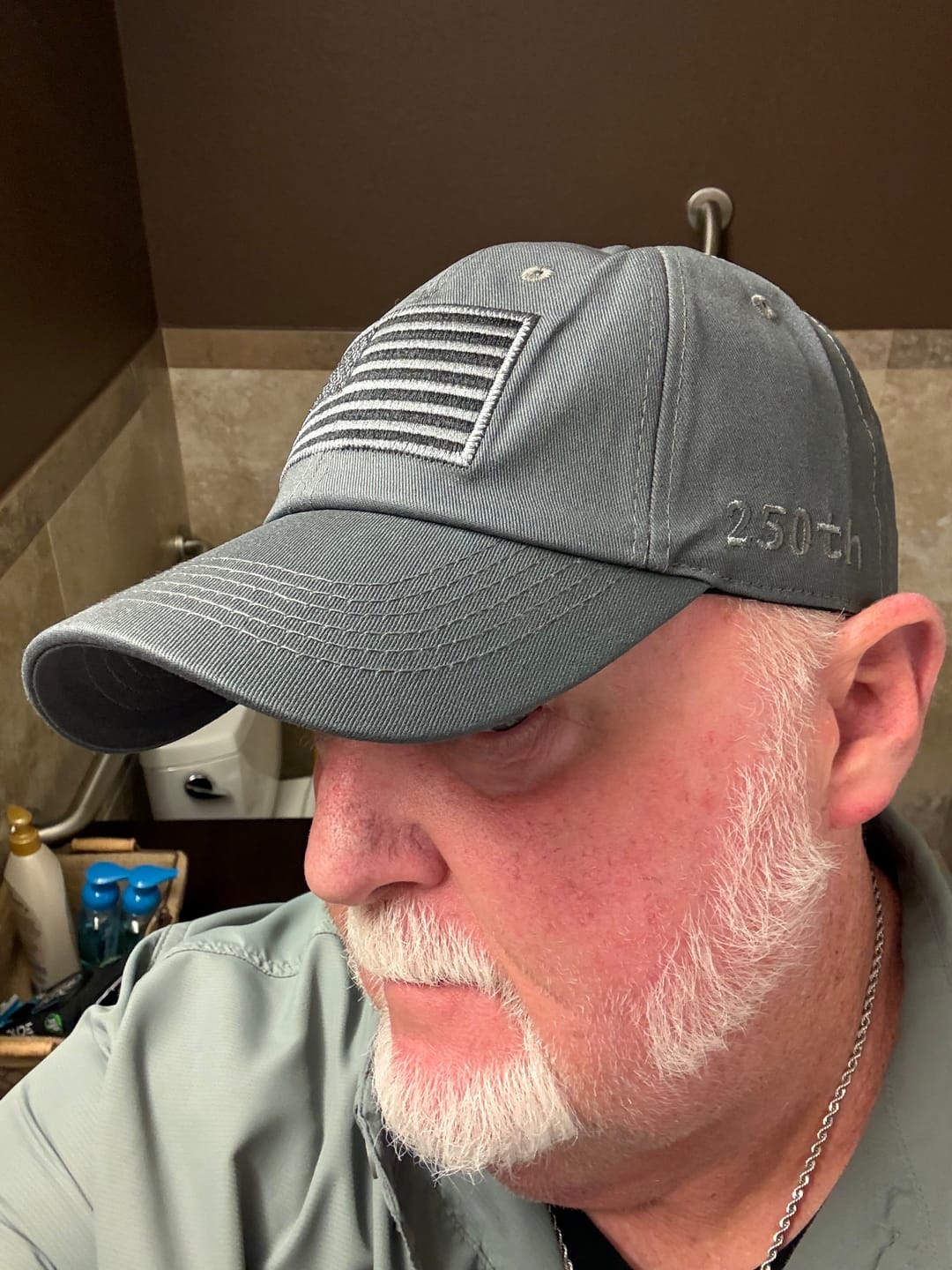 Customer photo review of America 250th Anniversary Hat – American Flag Baseball Cap 1776 - 2026 (Exclusive)