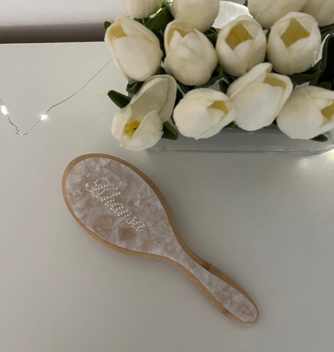 Customer photo review of Custom Round Hair Brush