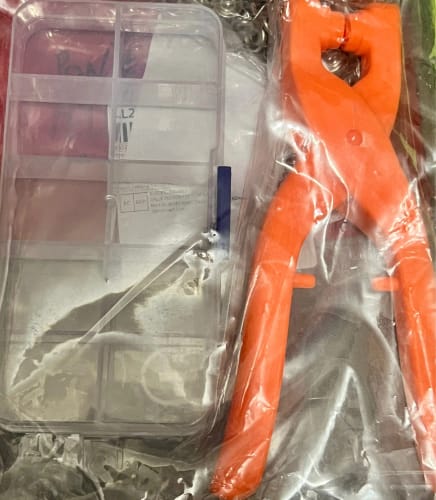 Customer photo review of Metal Snap Buttons with Fastener Pliers Kit
