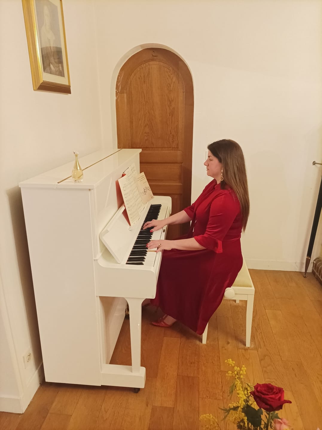 Customer photo review of Robe Années 50 Rouge Automne