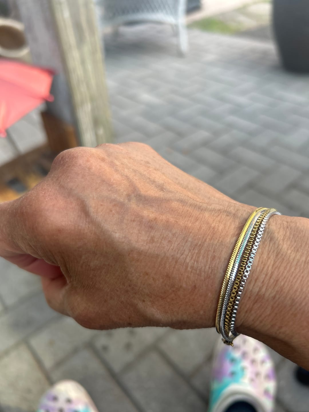 Customer photo review of Minimal Bracelet Stack