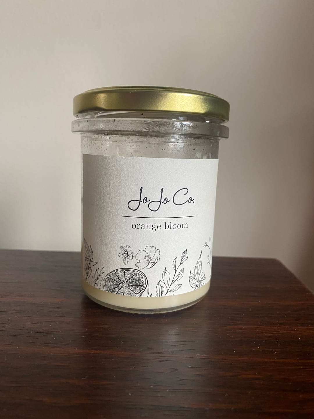 Customer photo review of Limited Edition Orange Bloom Candle (45 Hour)