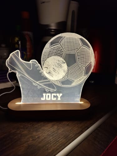 Customer photo review of 3d fußball nachtlicht