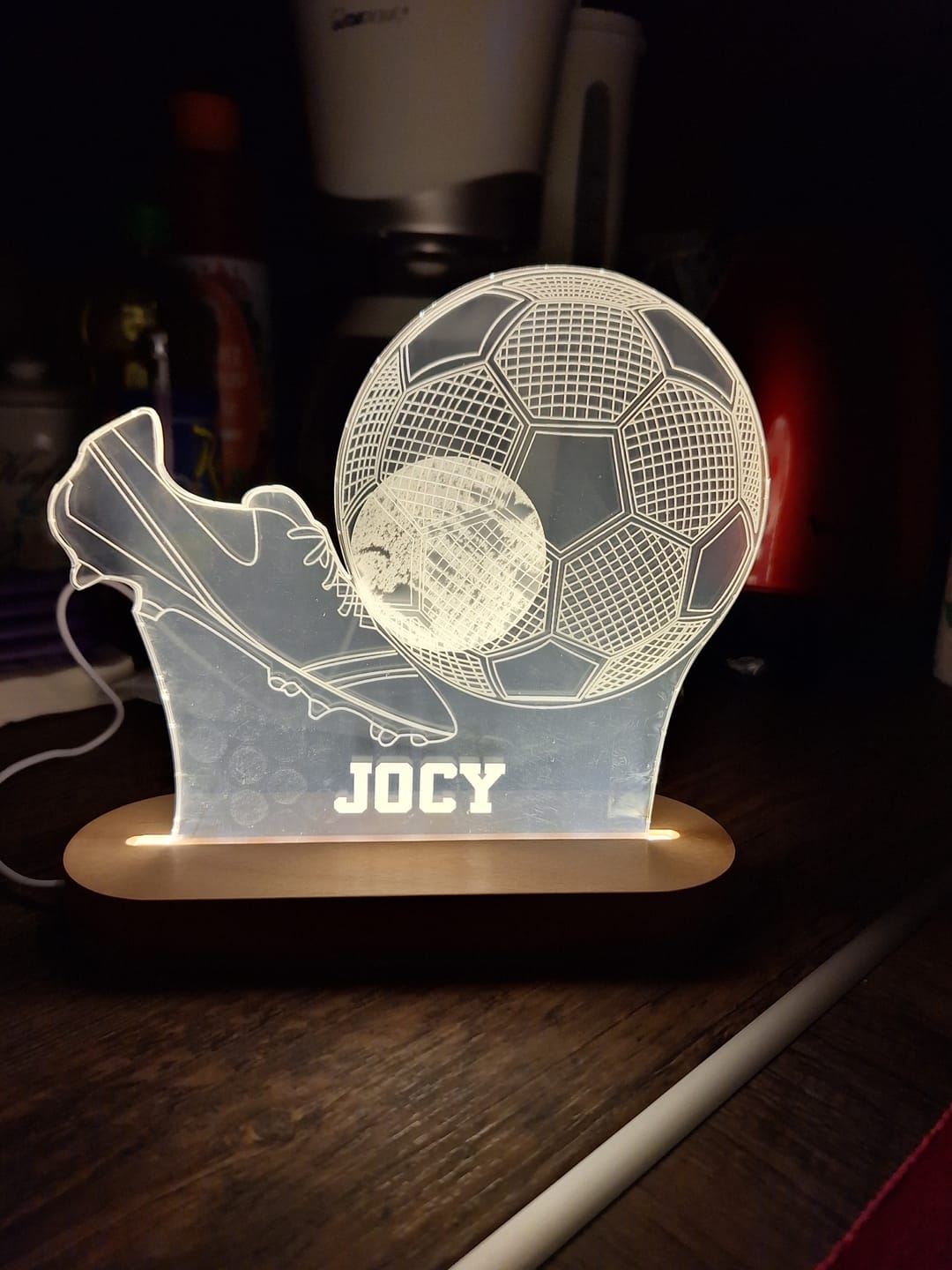 Customer photo review of 3d fußball nachtlicht