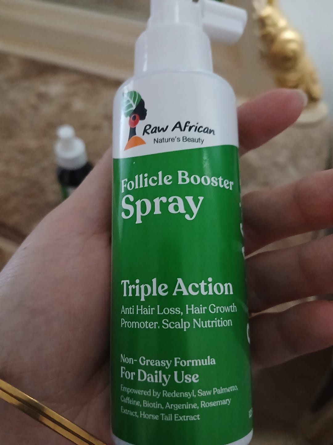 Customer photo review of Follicle Booster Redensyl Daily Spray