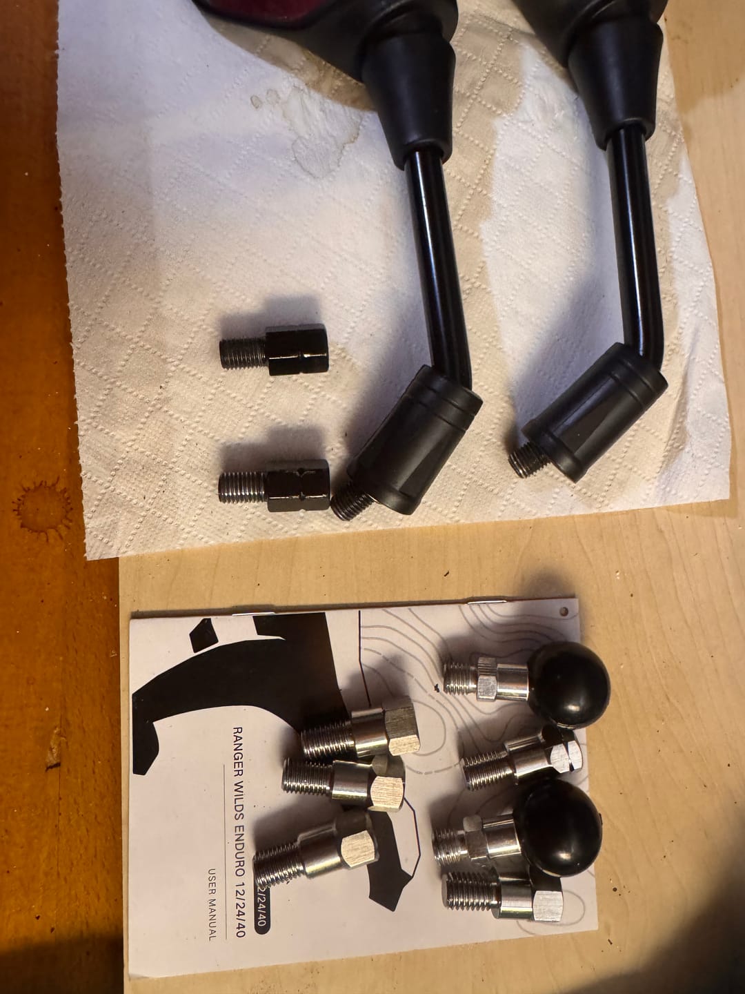 Customer photo review of Rectangular Folding Tinted Mirror Kit