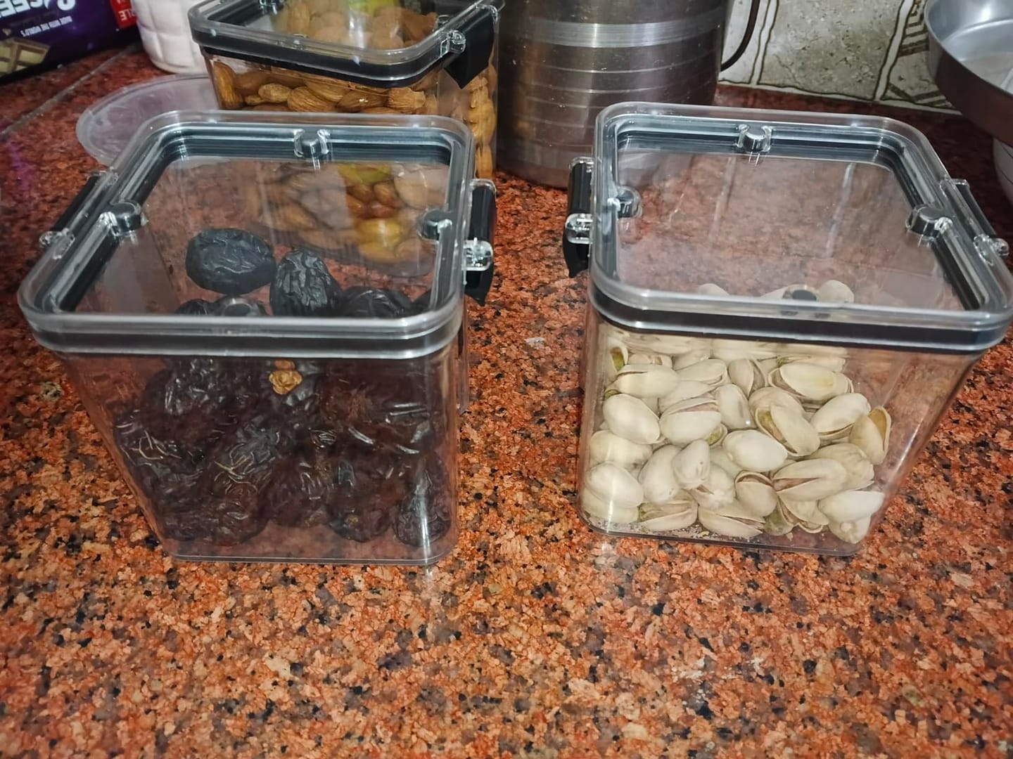 Customer photo review of AIRTIGHT TRANSPARENT FOOD STORAGE CONTAINERS