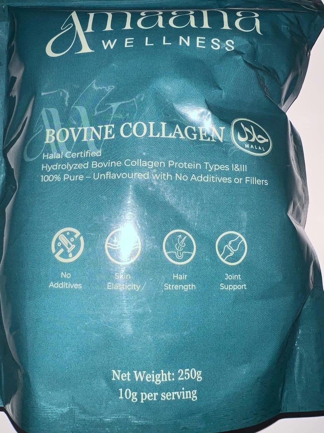 Customer photo review of Halal Bovine Collagen Powder Pouch