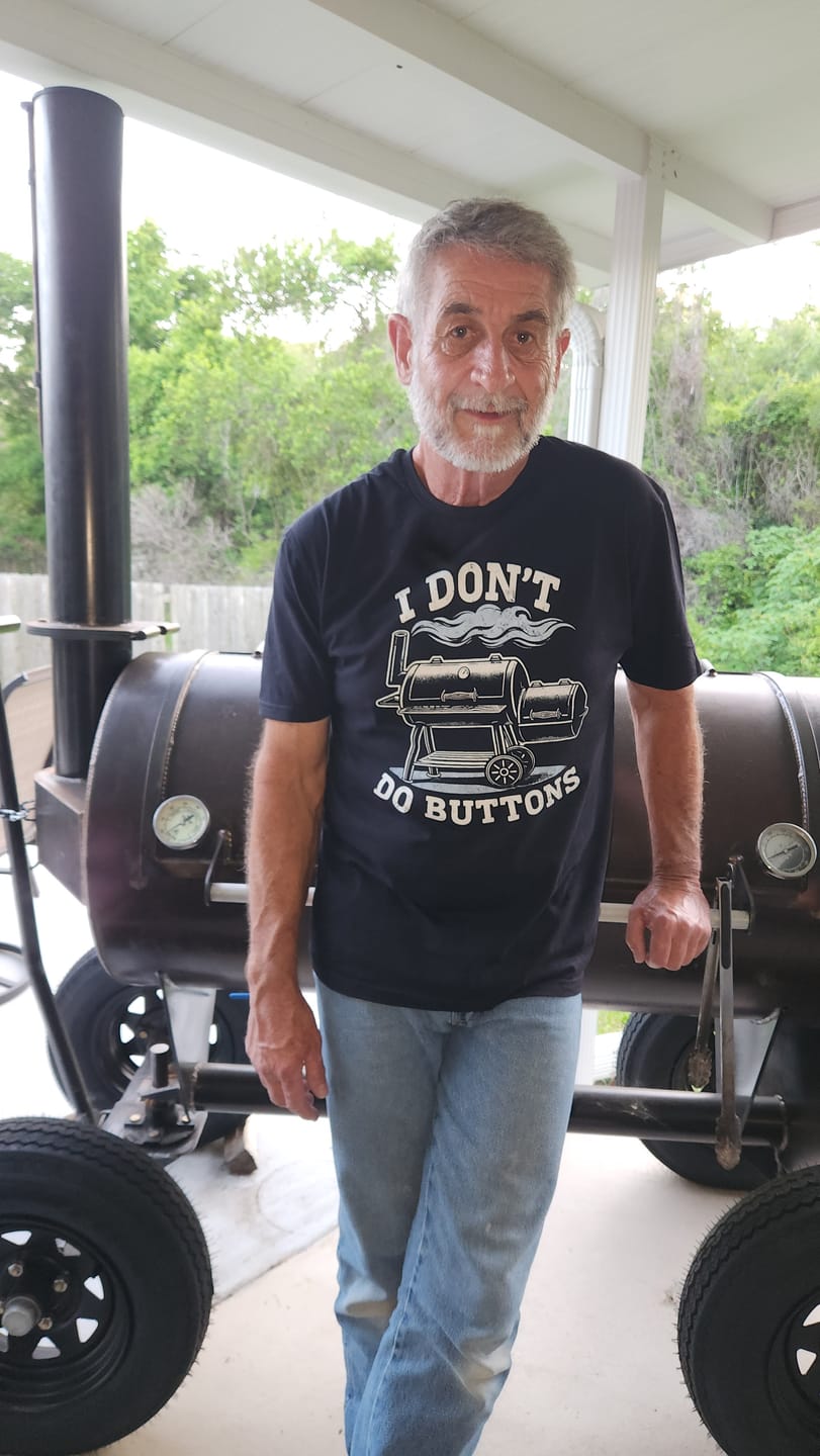 Customer photo review of I Don't Do Buttons Offset T-Shirt