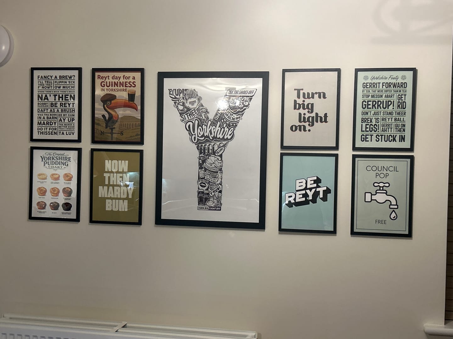 Customer photo review of The Original Yorkshire Pudding Chart - Print