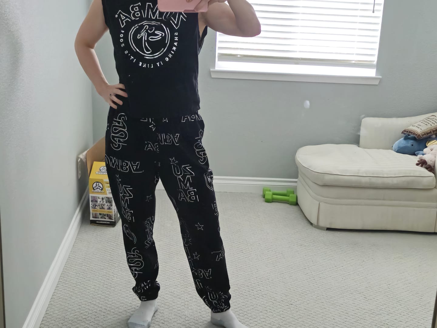 Customer photo review of Zumba 25 Extended Shoulder Loose Tank