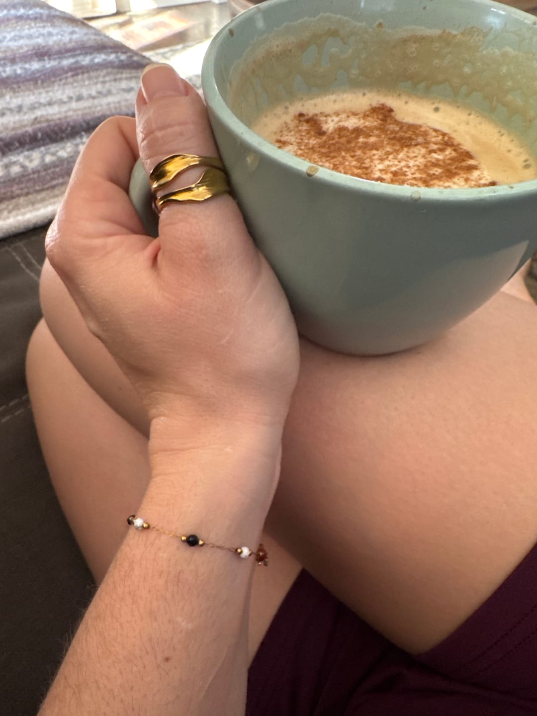 Customer photo review of Lulu Beaded Stone Bracelet