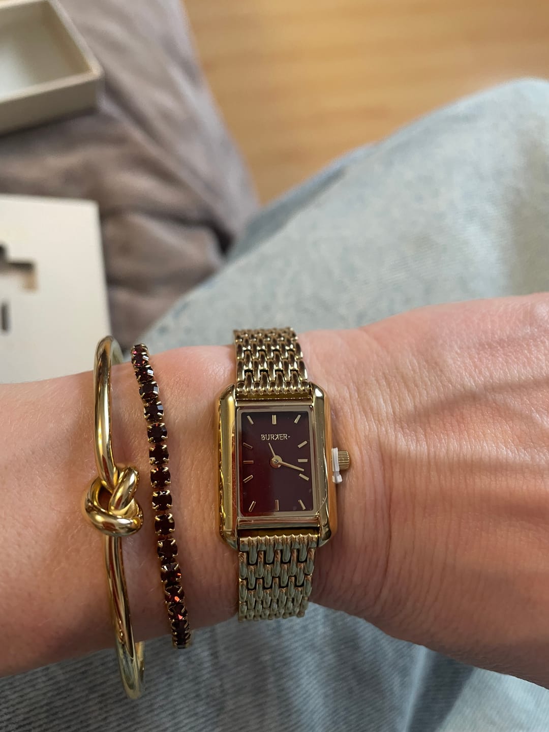 Customer photo review of Eternity Gold Bracelet