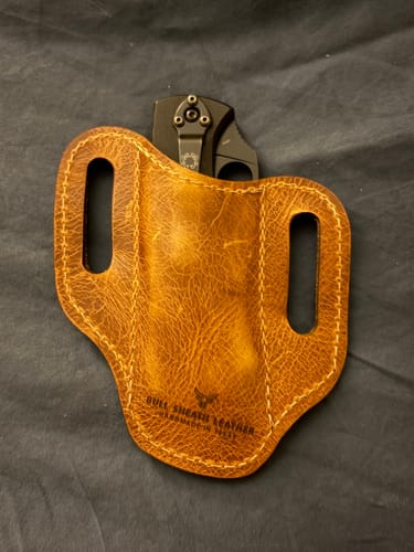 Customer photo review of Custom Leather Knife Sheath