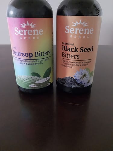 Customer photo review of Soursop Bitters & Black Seed Bitters Bundle