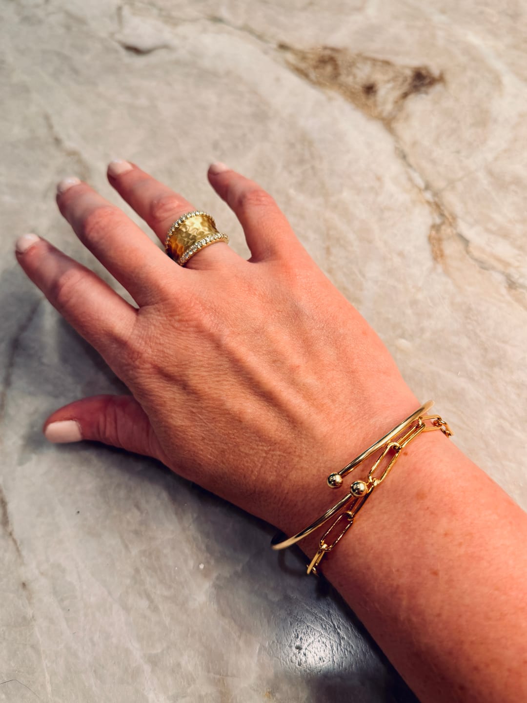 Customer photo review of Gold Flex Bracelet