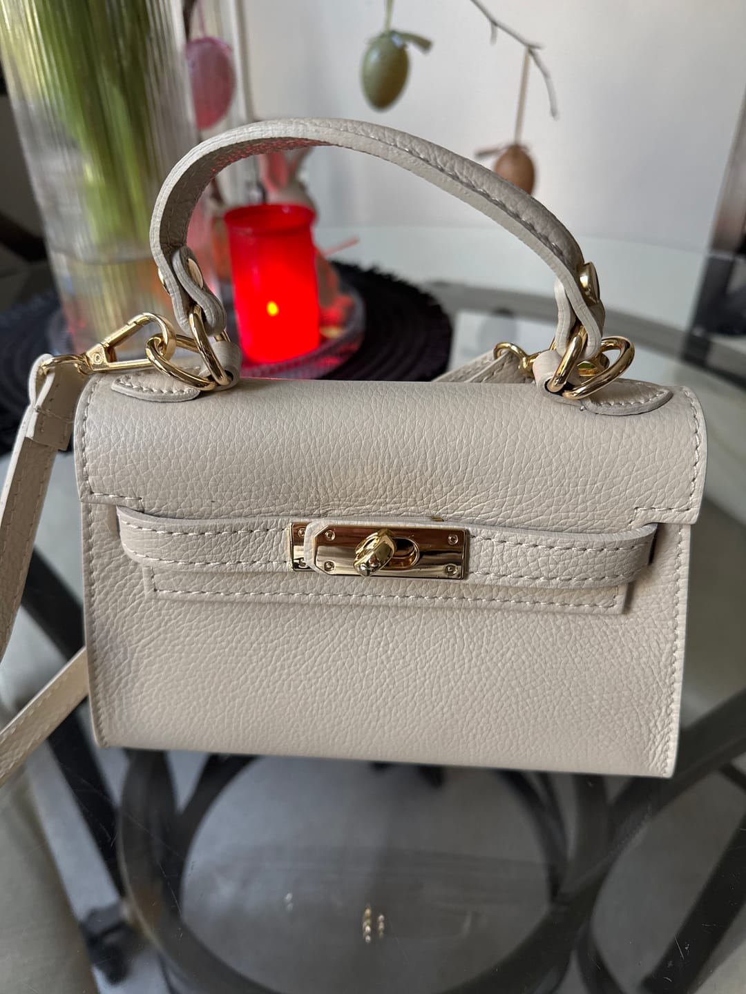 Customer photo review of Mini Polly Top Handle Bag
