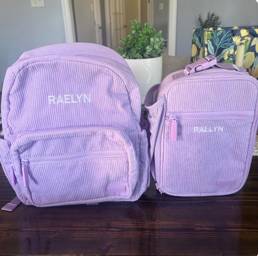 Customer photo review of Yooushi® Corduroy Backpack – Lilac