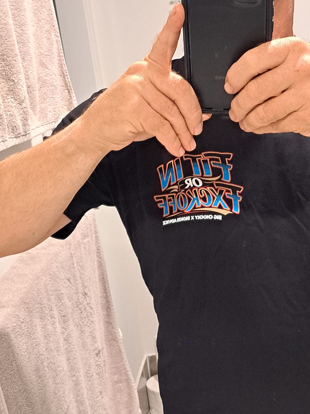 Customer photo review of Big Chocky | Fit In Tee