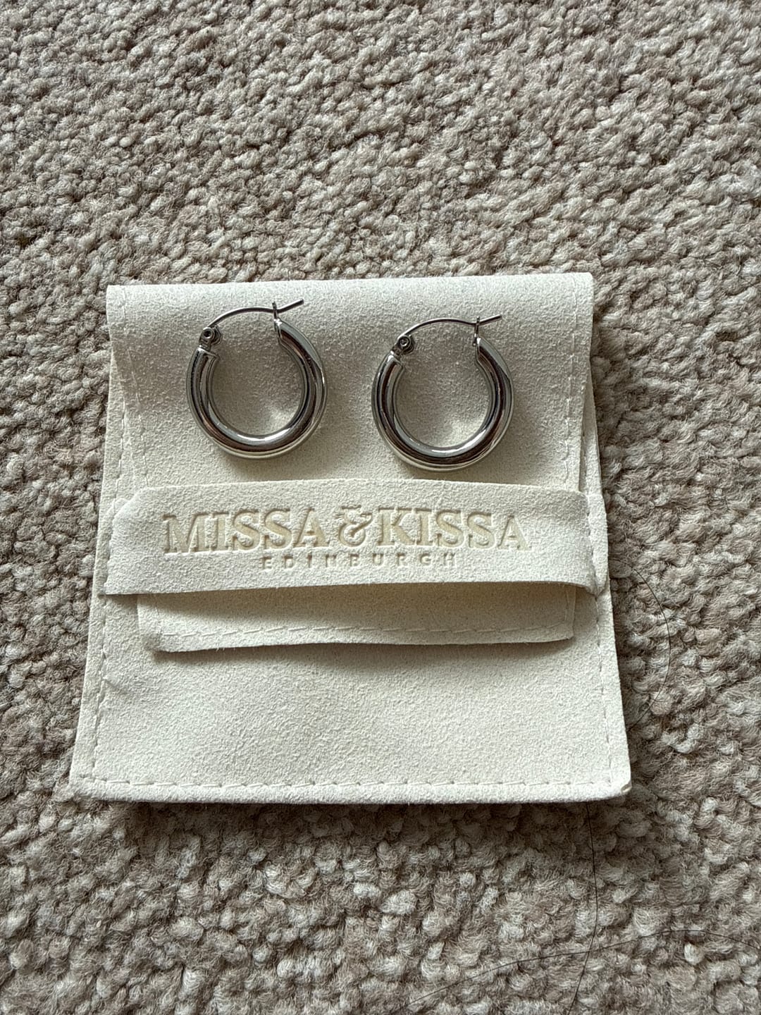 Customer photo review of Clara Hoop Earrings