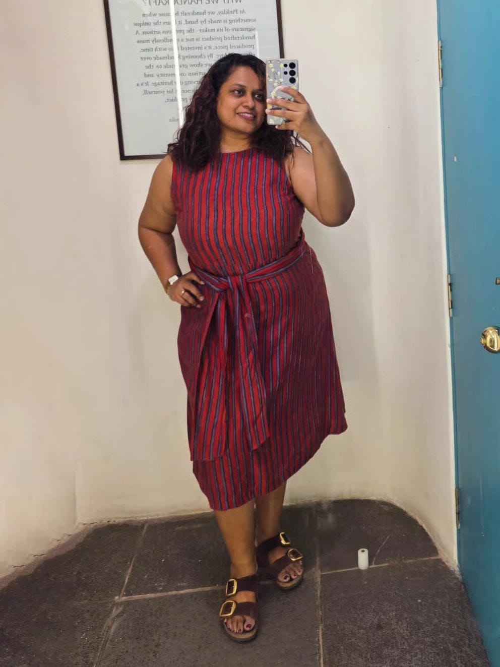 Customer photo review of Ahalya Sleeveless Midi Dress