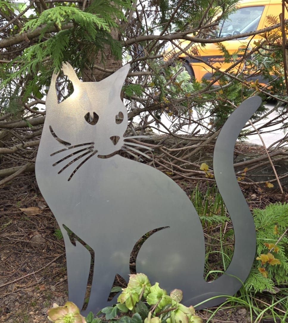 Customer photo review of Gartenstecker Katze sitzend