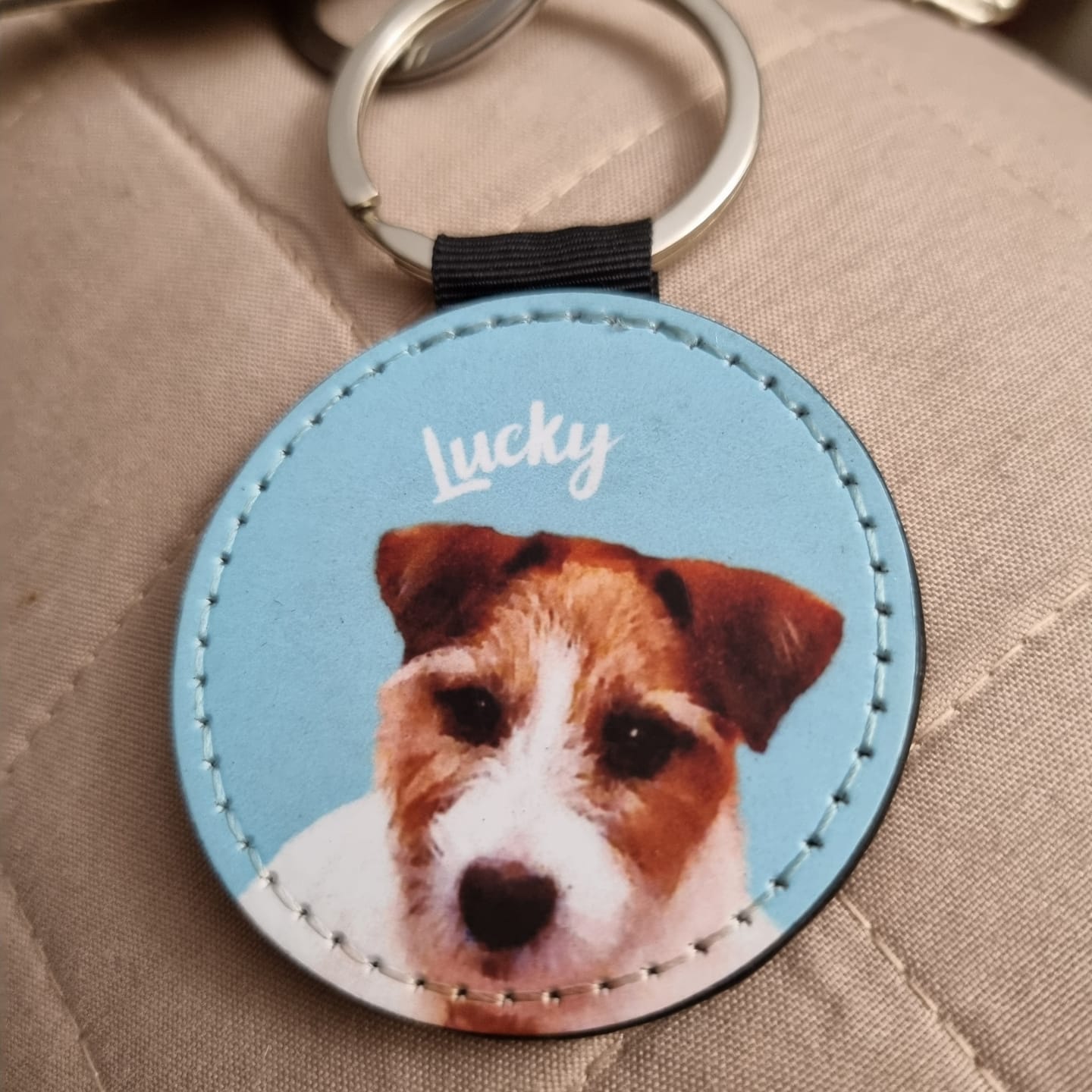 Customer photo review of Ritratto animale domestico - Portachiavi personalizzato