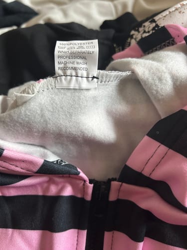 Customer photo review of 'DEATH STRIPES' ZIPUP