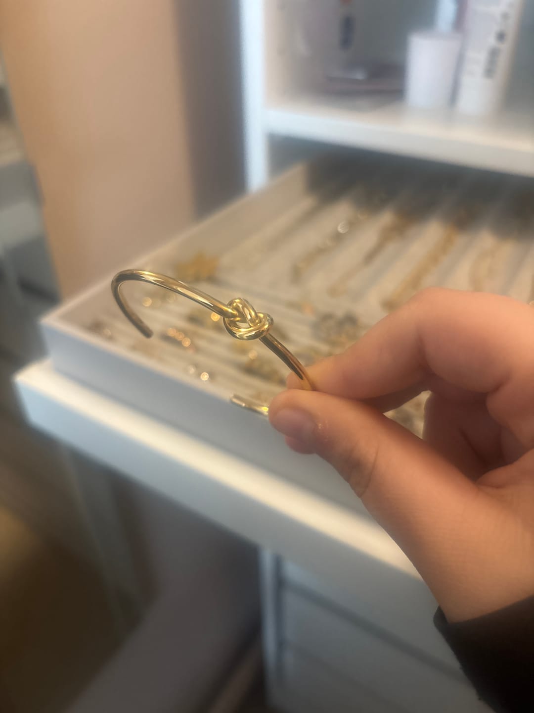 Customer photo review of Eternity Gold Bracelet