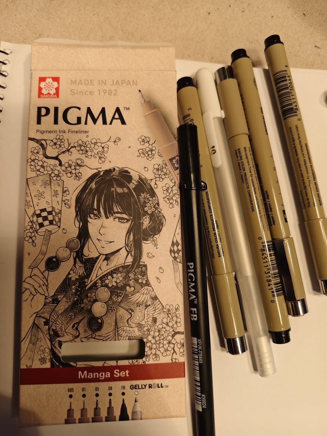 Customer photo review of Sakura Pigma - Kit Manga Basic Tiralíneas, Brush Pen y Gelly Roll