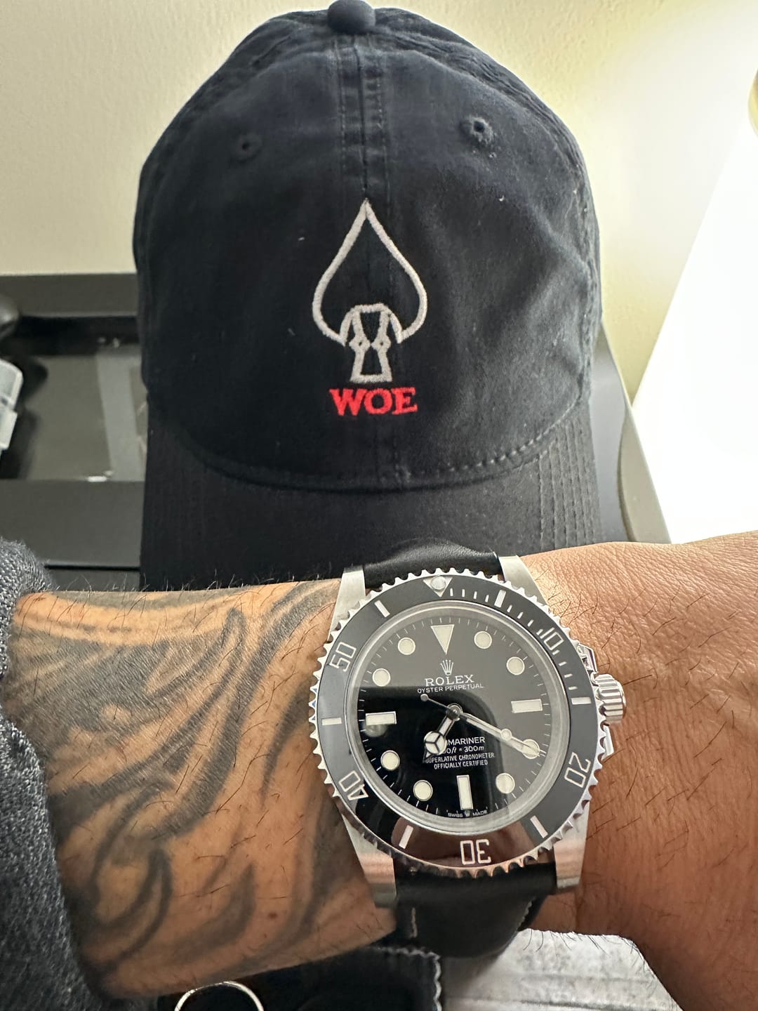 Customer photo review of The Watches of Espionage Dad Hat