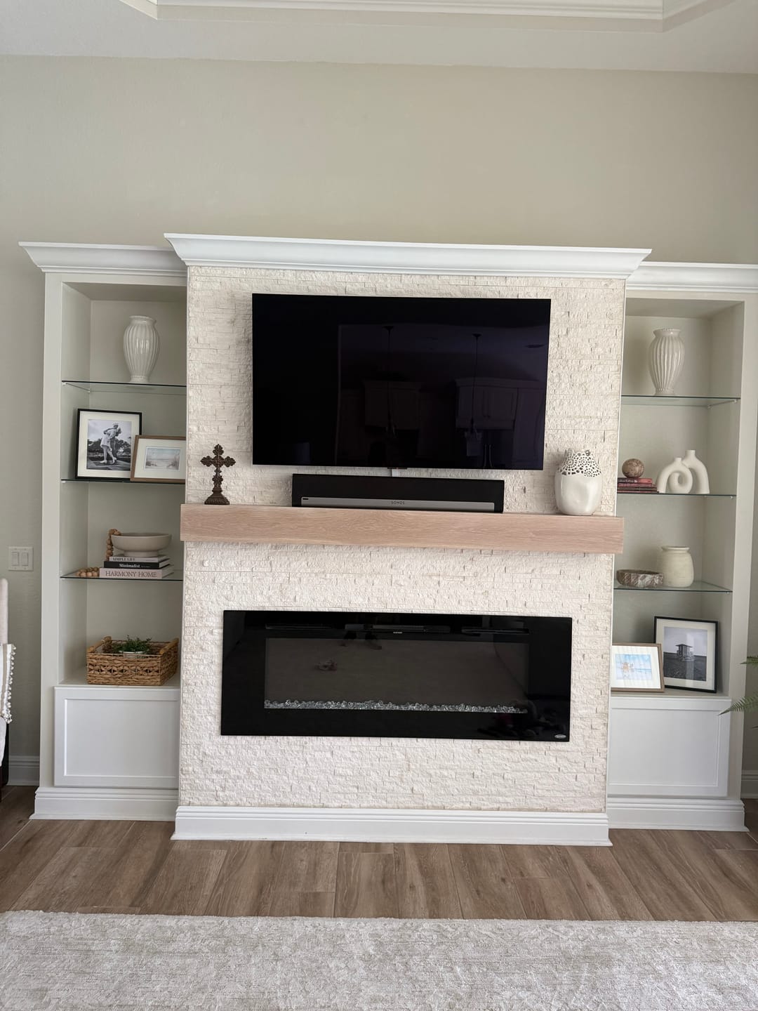 Customer photo review of White Oak Fireplace Mantel
