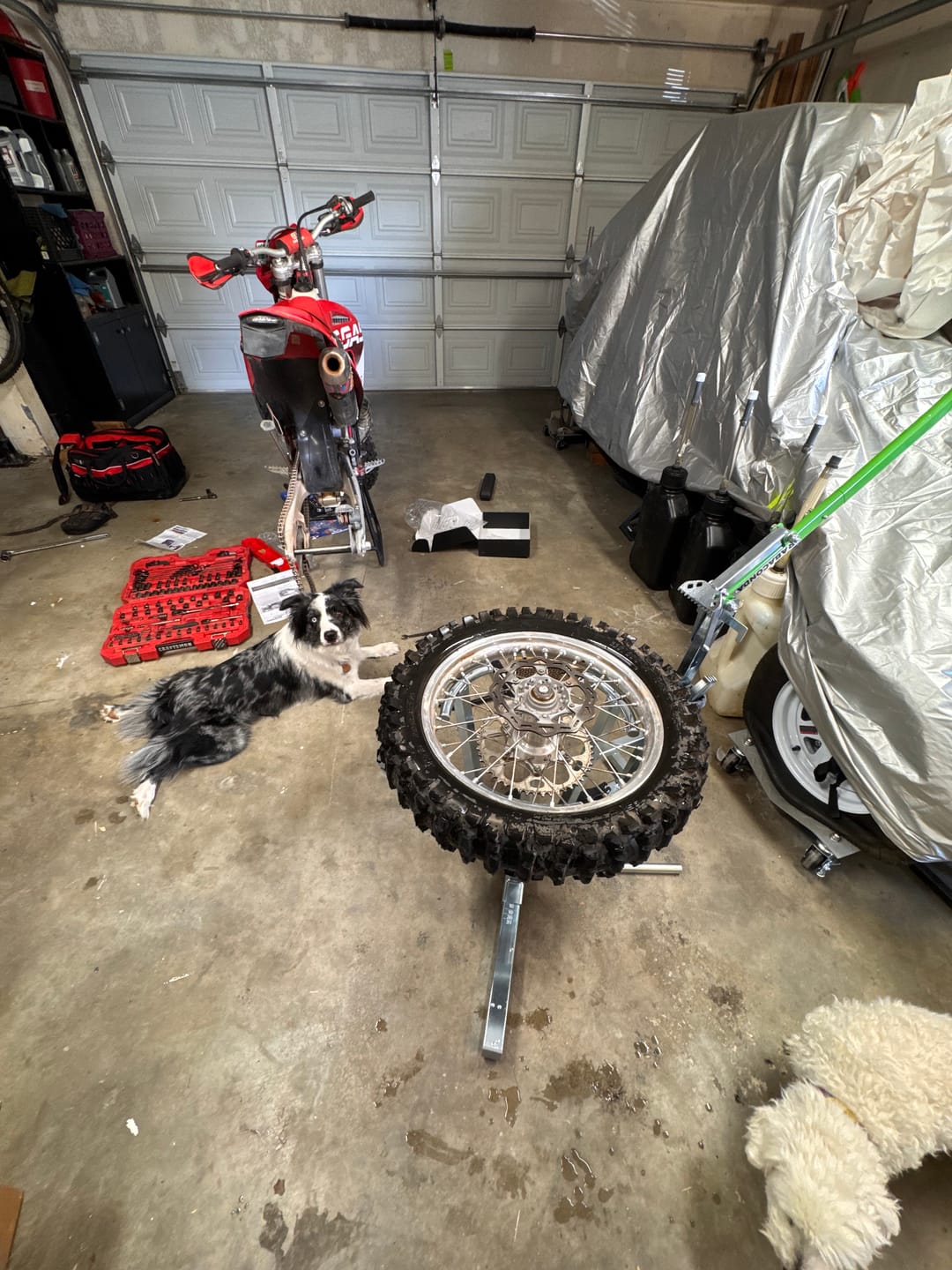 Customer photo review of Rabaconda Dirt Bike Tire Changer