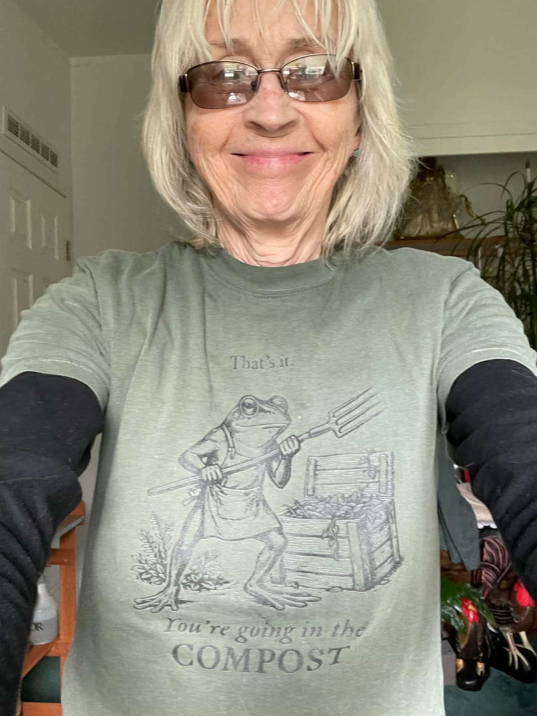 Customer photo review of Going in the Compost T-Shirt