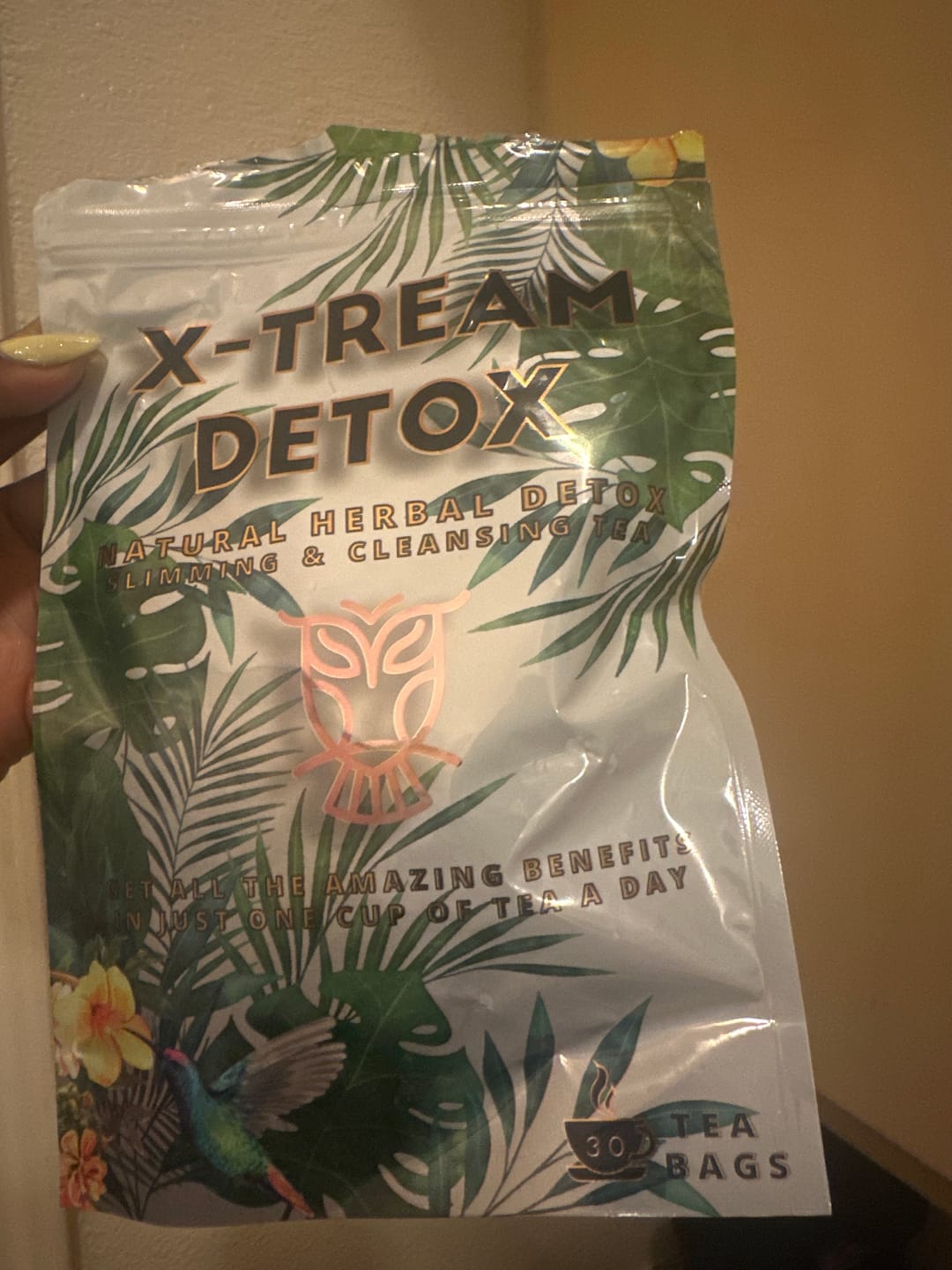 Customer photo review of X-TREAM DETOX TEA (GOOD NIGHT BLEND) 1 BAG 30 DAY SUPPLY ( STRONGER VERSION ) TROPICAL 30 DAY SUPPLY