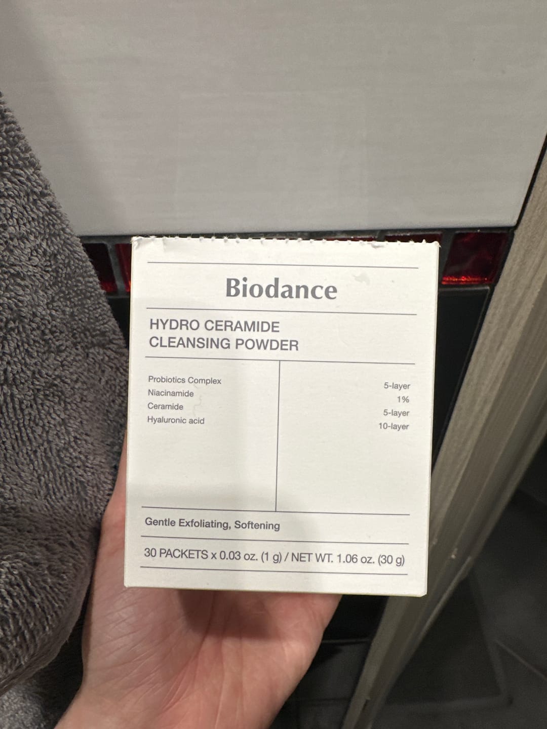 Customer photo review of Enzīmu pūderis Biodance Hydro Ceramide Cleansing Powder