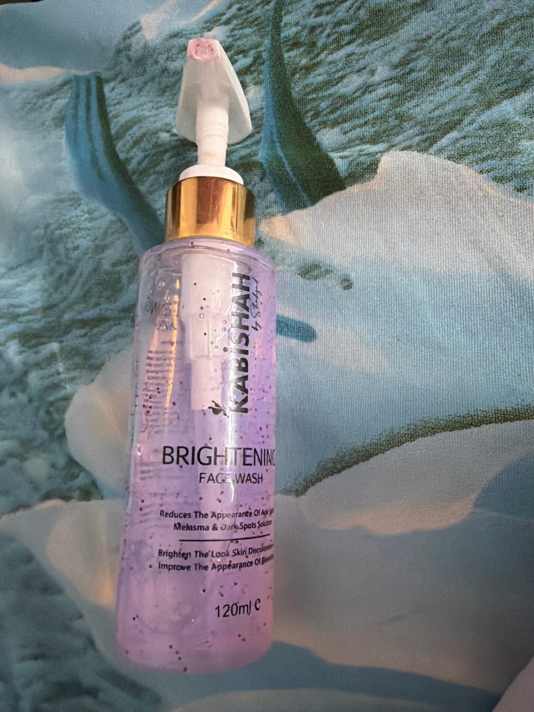 Customer photo review of LuminaBright Whitening Face Wash