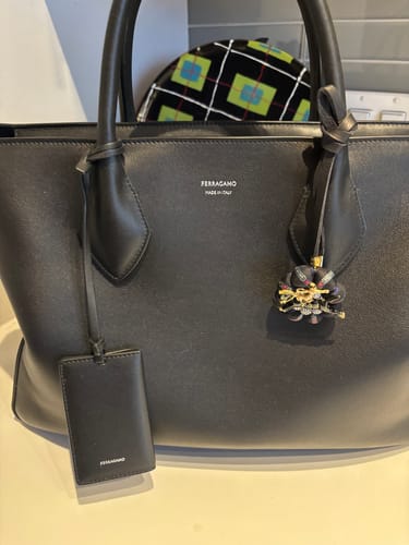 Customer photo review of Cowboy Silk Necktie Bag Charm