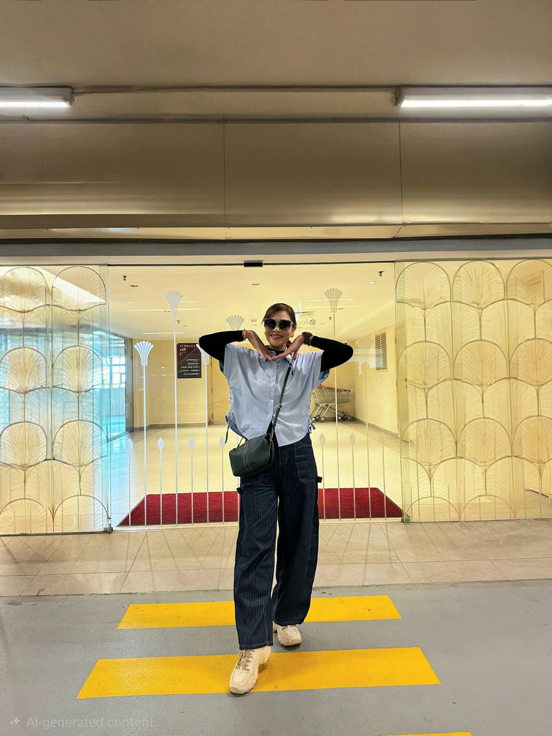 Customer photo review of Jenn Oval Framed Sunglasses