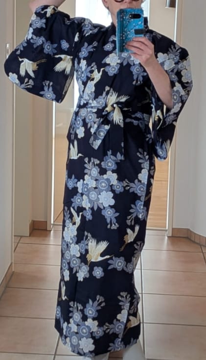 Customer photo review of Yukata Kimono Damen – Sakura & Kranich