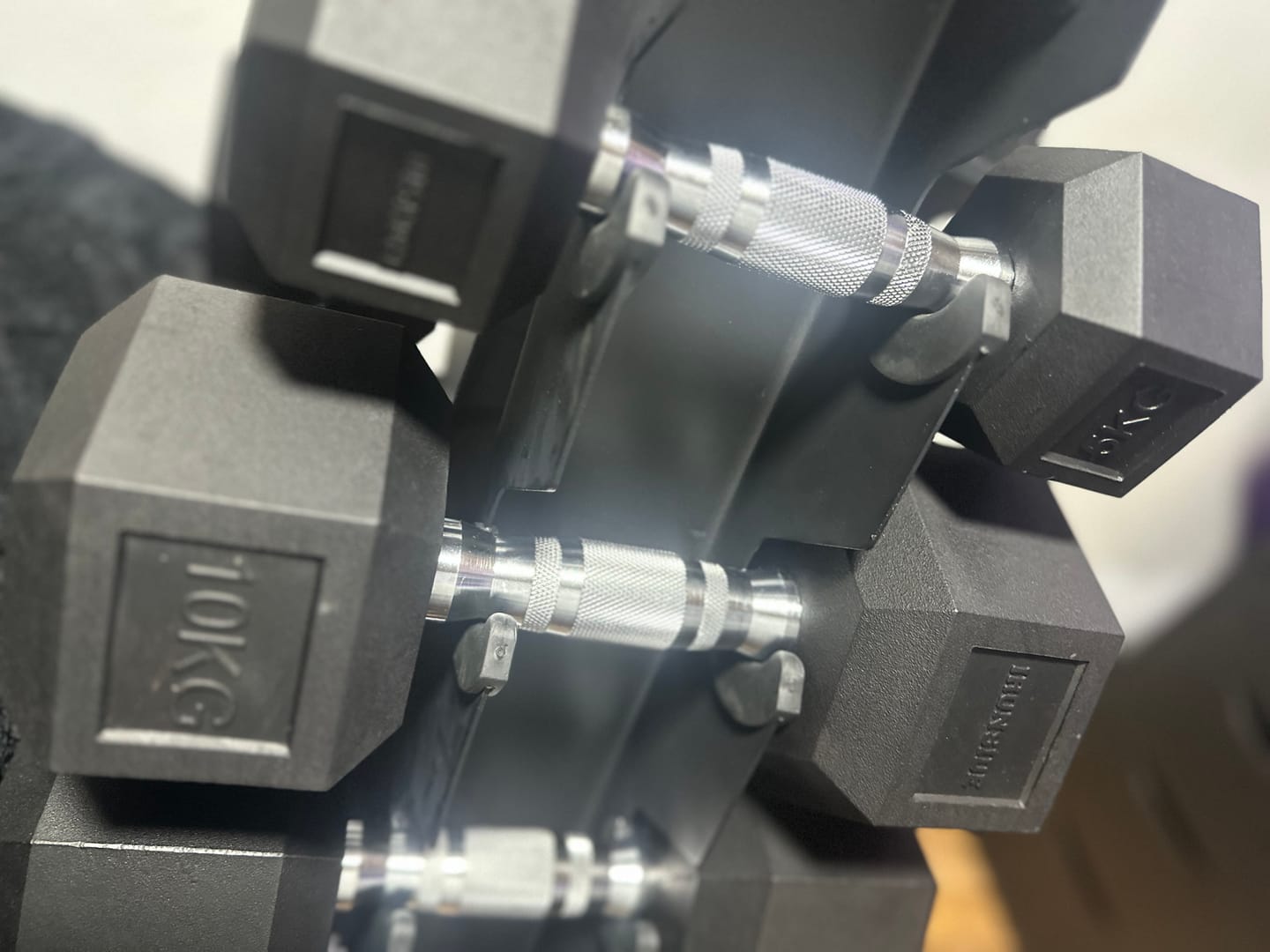 Customer photo review of Rack de Almacenamiento Mancuernas Triangular IRONSIDE